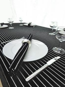 Preview: Servietten - Zebra – Stoff mit feiner Streifenstruktur