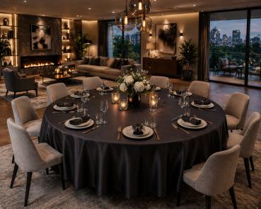 Tischdecke - Satina – Stoff mit satinierter Oberfläche