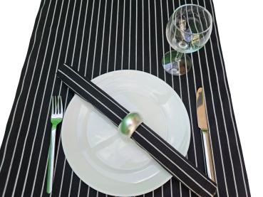 Tischsets - Zebra – Stoff mit feiner Streifenstruktur