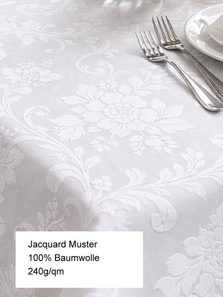 Hussen - Classica – hochwertiger weißer Damaststoff