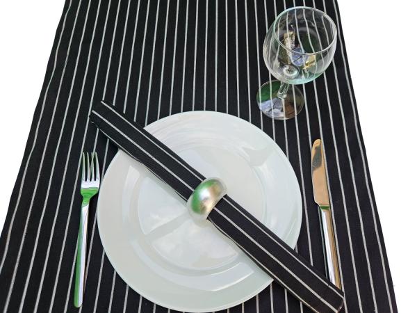 Tischsets - Zebra – Stoff mit feiner Streifenstruktur